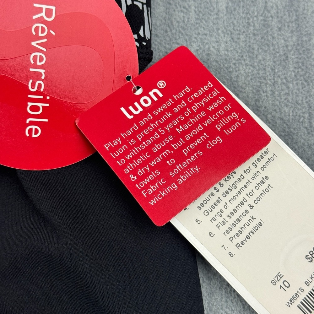 Lululemon Pants Women 10 Black Reversible Groove Crop Wide Leg Fit Yoga Dance - Picture 9 of 14